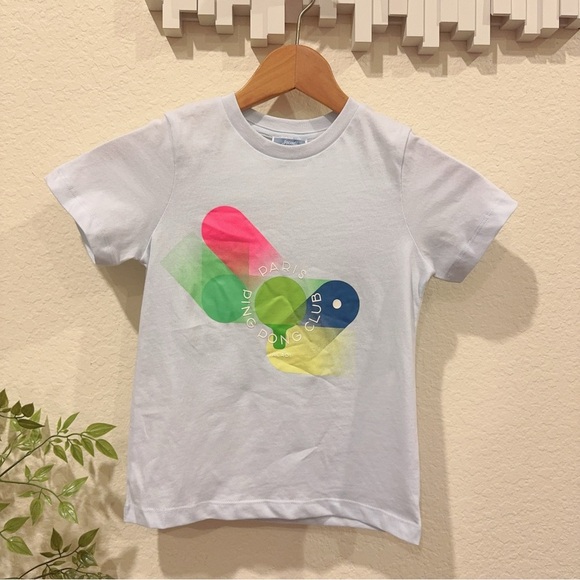 Jacadi Baby Blue Short Sleeve Tshirt Top Size 12A - Picture 1 of 4